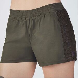 Fabletics Cynthia Shorts Army/Black lace shorts size small